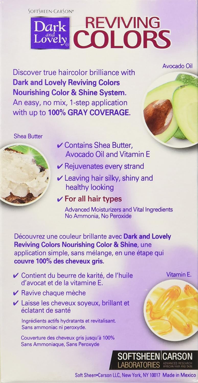Dark and Lovely Reviving Colors Nourishing Hair Color, Spiced Auburn 393 - SoftSheen-Carson