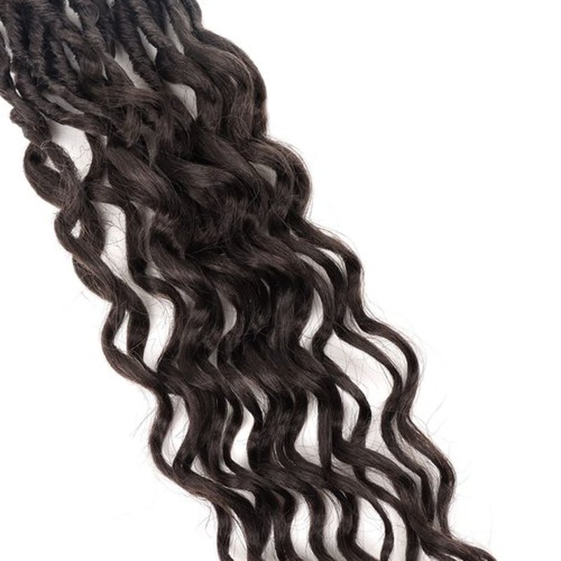 24 Inch Faux Locs Crochet Hair 6 Packs Soft Goddess Locs Crochet Braids Pre Looped Crochet Hair Extensions for Women (24 Inch, 4)