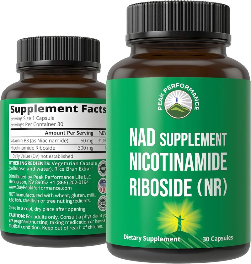 Nicotinamide Riboside Supplement - Boost NAD+ Levels | Non-GMO, Vegan, 3rd Party Tested Capsules for Men & Women