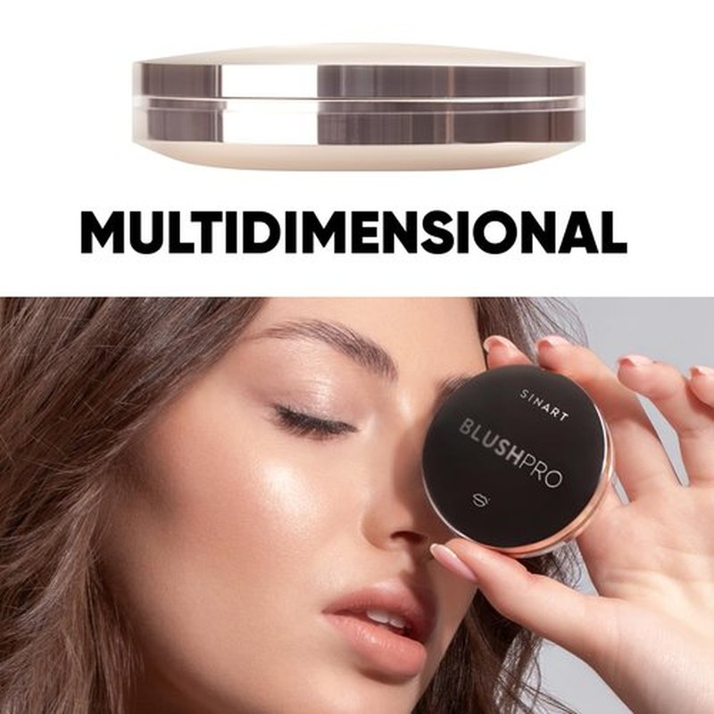 SINART Baked PRO Blush. Brighten Lighting Highly Glow Marbleized Blush. Lightweight Shimmery Satin Face Makeup. Cruelty-Free Powder Blush. Shape, Contour & Highlight Face (B3, D60)