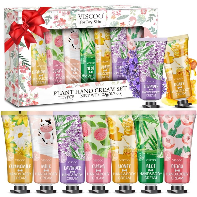 Hand Cream Gift Set for Women - 7 Moisturizing Mini Lotions | Perfect for Teacher Appreciation & Graduation