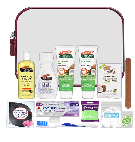 Palmer's 15-Piece Travel-Size Hair, Face & Body Convenience Kit - Ideal for Women on the Go