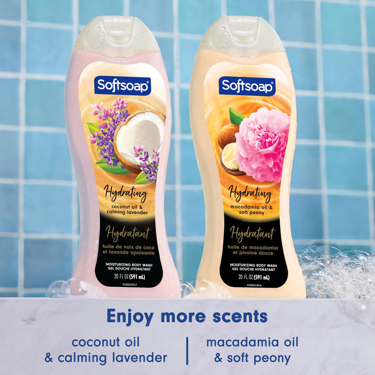 Softsoap Luminous Oils Moisturizing Body Wash, pH Balanced, Paraben Free, Macadamia Oil and Soft Peony Scent, 20 fl oz