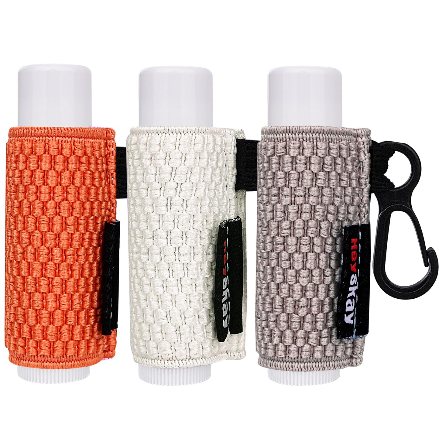 HEYSKAY Lip Balm Holder Sleeves Keychain Chapstick Elastic Sleeves