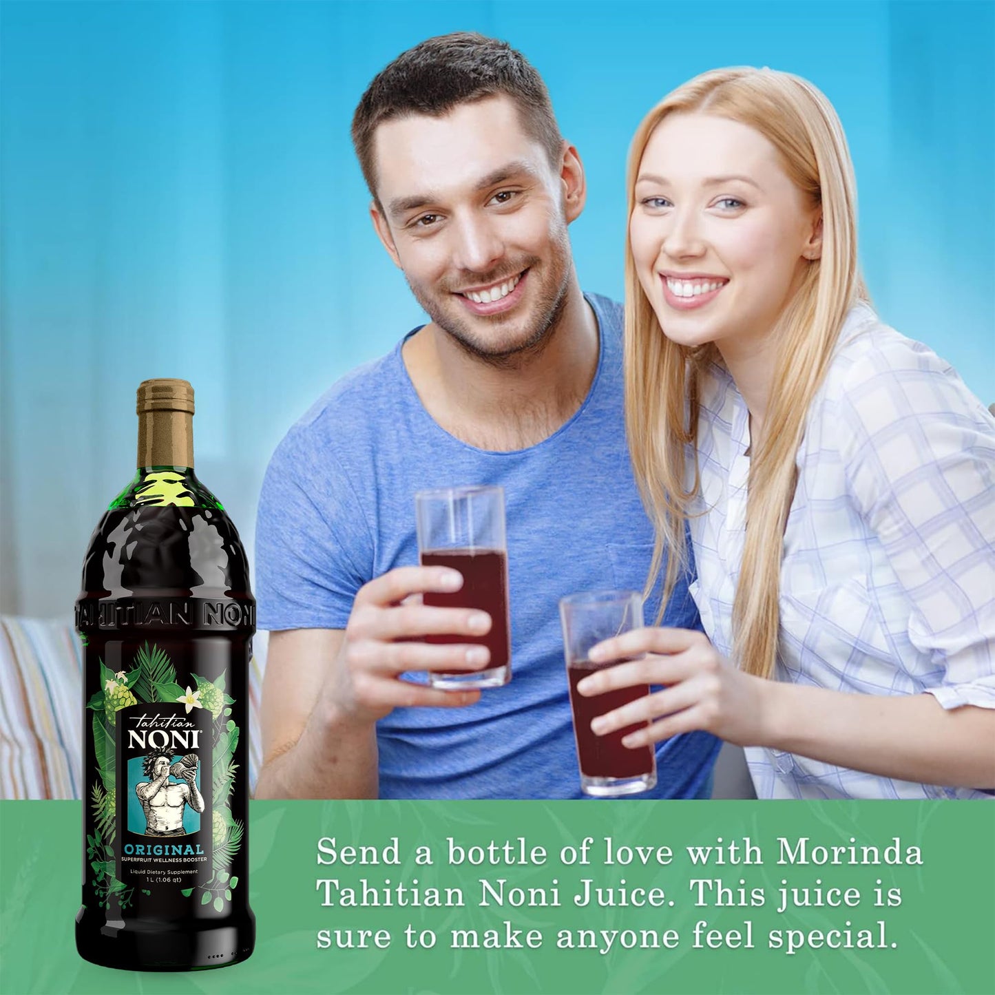 TAHITIAN NONI Juice by Morinda, Authentic Pure Noni Fruit Juice, 1L Bottle