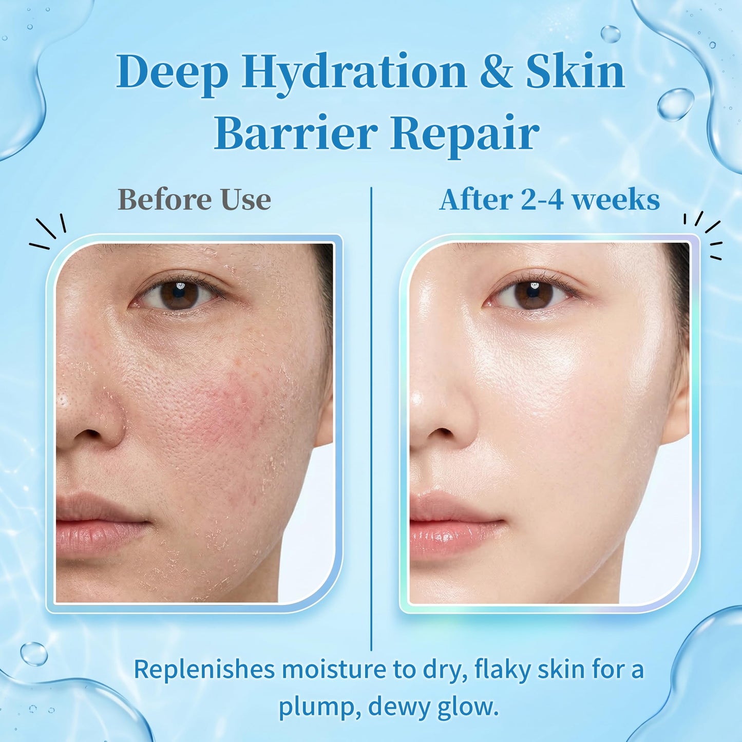 3% Hyaluronic Acid Serum for Face with 7D Multi-Layer Hydration, Ultra Hydrating Face Serum Anti-Aging Facial Moisturizer for Dry & Sensitive Skin Pre-Makeup Skincare Single-Use Vials 1.2ml x 30pcs