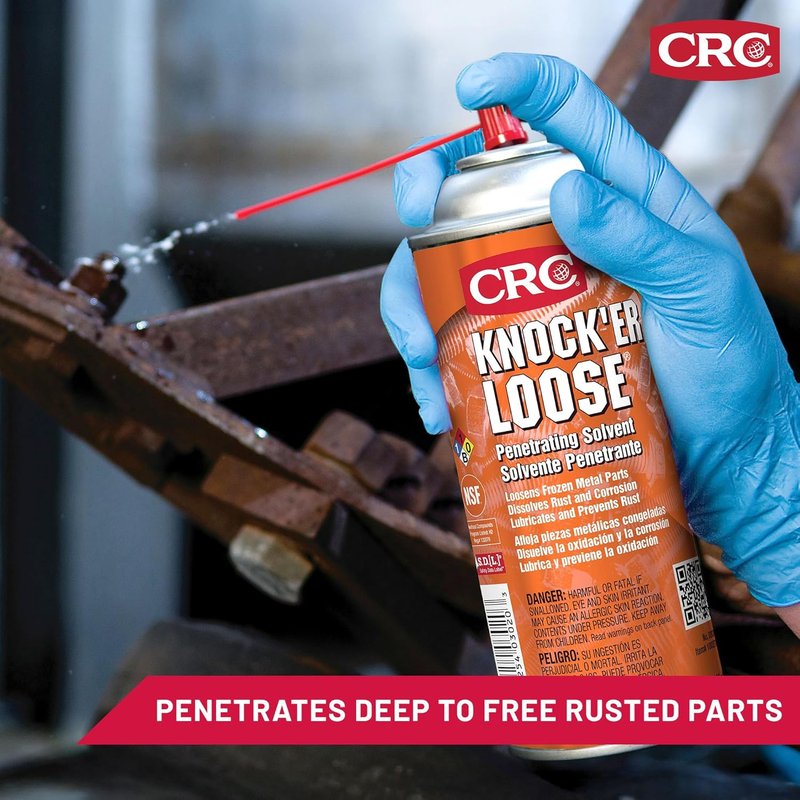 CRC Knock'er Loose Penetrating Solvent - Industrial Grade Lubricant | 13 Oz, Pack of 12