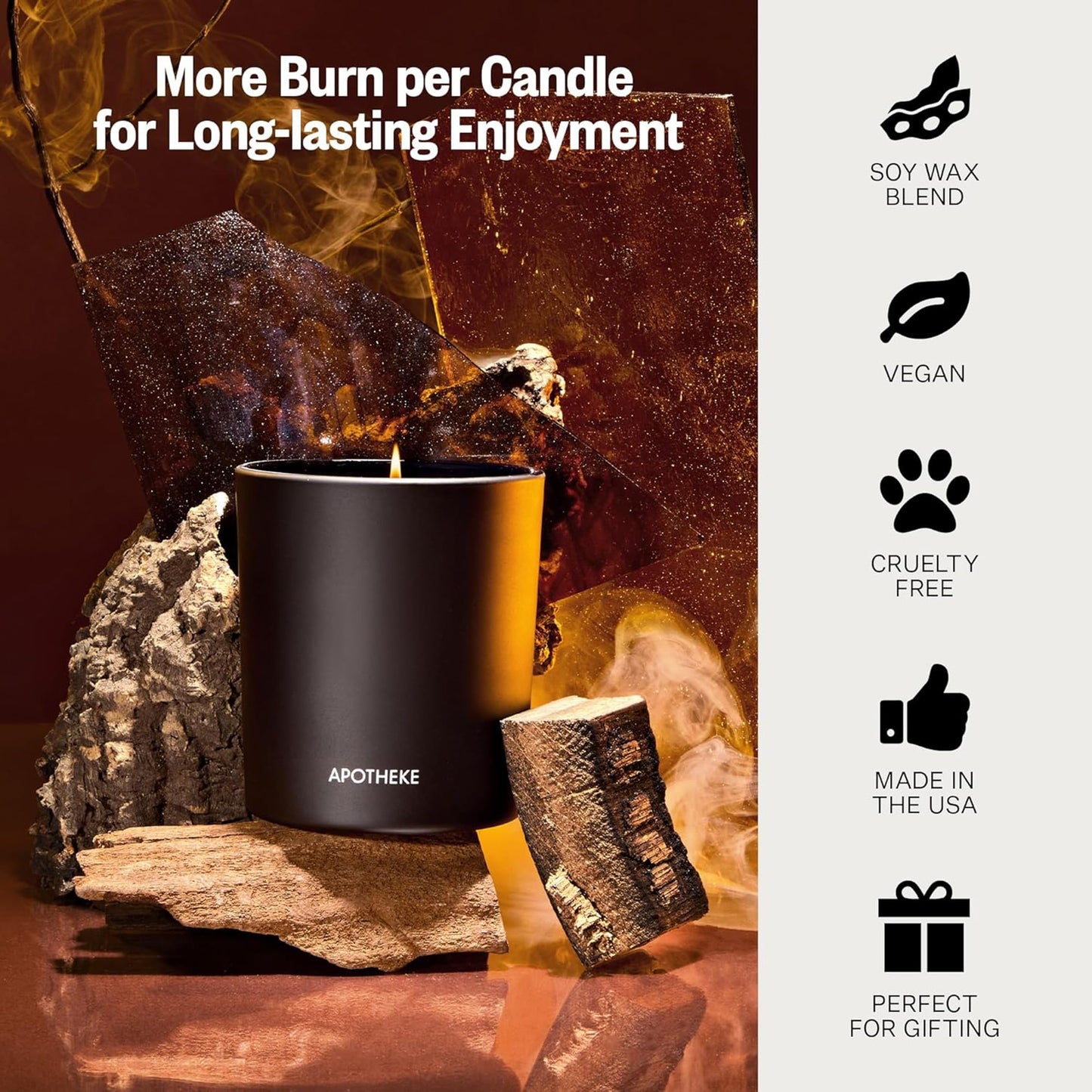 Apotheke Signature Scented Candles for Home, Kindling - 10.5 Oz