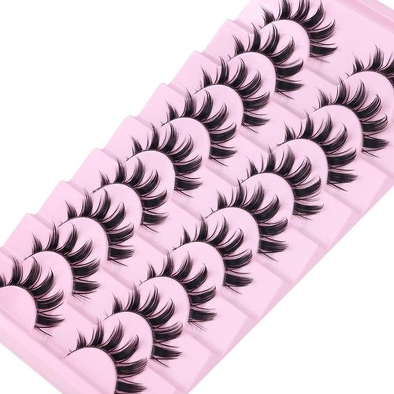 Manga Lashes False Eyelashes Anime Lashes for Cosplay 16mm Spiky Lashes Thick Volume Fake Lashes Chinese Asian Makeup Lashes Pack by ALPHONSE