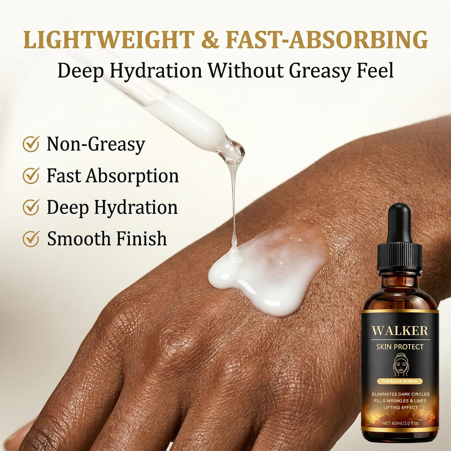 Walker Skin Protect Serum for Black Women, Walker Skin Protector Anti-Wrinkle Face Serum - Reduces Wrinkles & Fine Lines, Eliminates Dark Circles, and Lifts & Firms Skin (2)