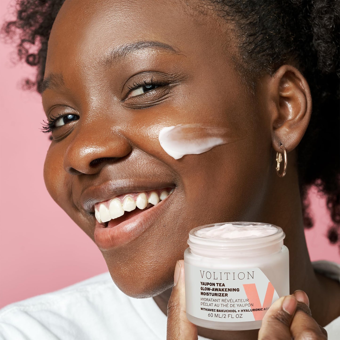 Volition Beauty Yaupon Tea Glow-Awakening Moisturizer with Bakuchiol + Hyaluronic Acid | Caffeinated Facial Cream Energizes Tired Skin | Natural Retinol Alternative Reduces Look of Wrinkles (2 fl oz)