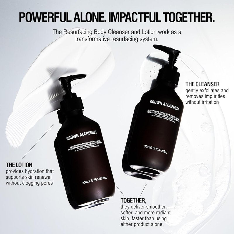 Grown Alchemist Resurfacing Body Cleanser - Acne Exfoliating Wash with Salicylic & Glycolic Acids | 300mL