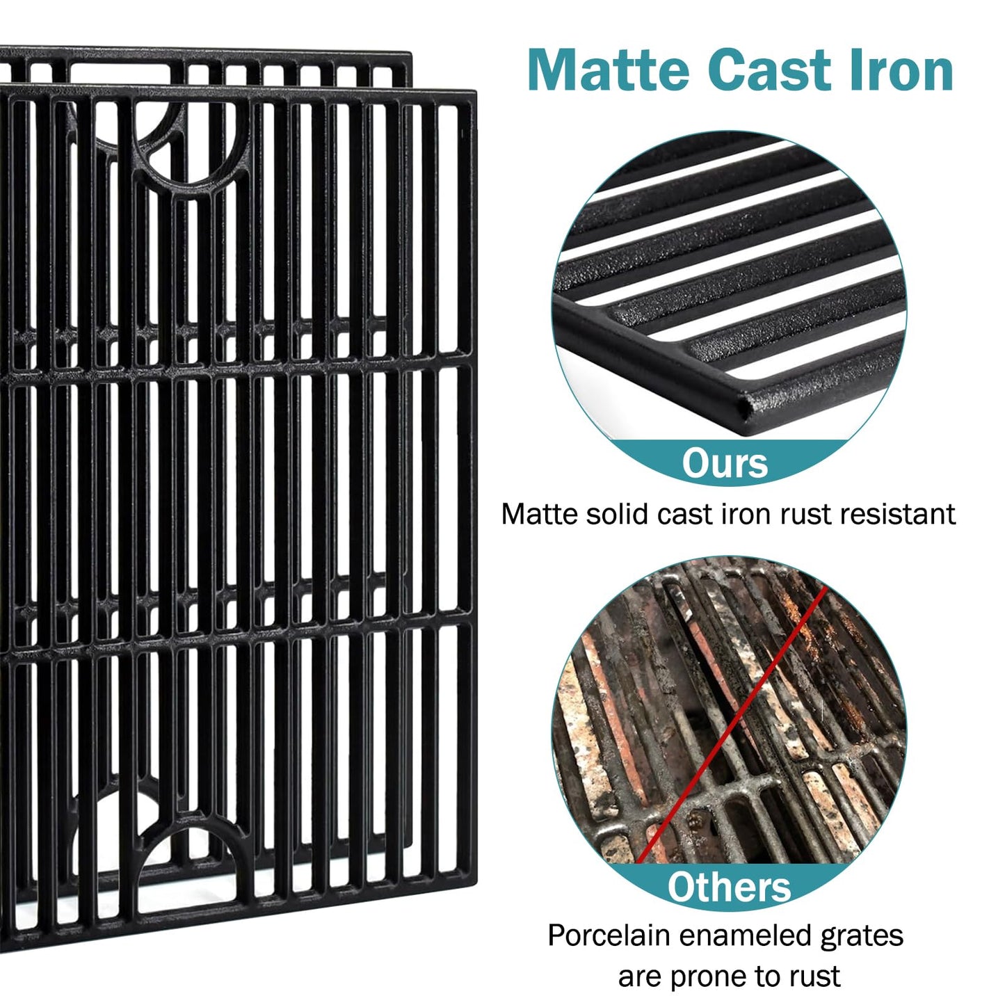 Grill Replacement Parts for Nexgrill 5 Burner 720-0888 720-0888N, 4 Burner 720-0830H 720-0783E, 17 Inch Grill Grates, Burners Tubes, Heat Plates and Igniters for Nexgrill Replacement Parts 5 Burner.