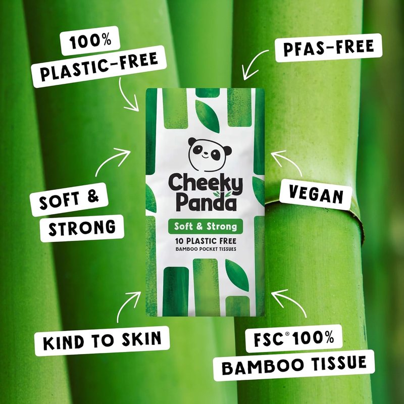 Bamboo Facial Tissue - Eco-Friendly Travel Packs | 14 Plastic-Free Tissue Packs with 140 Soft Pocket Tissues