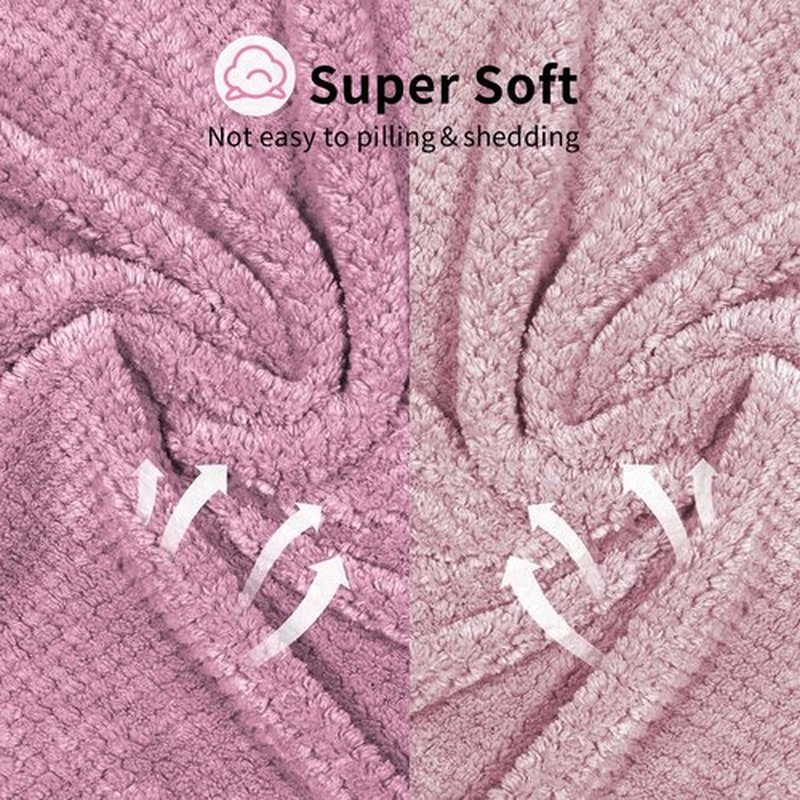 my novel things 2 Pack Extra Large Microfiber Hair Towel, 37.4" x 26.4" Hair Towel wrap for Women, Super Absorbent & Quick Dry Hair Towel, Hair Towel Wrap with Elastic Strap for Curly Hair (Pink)