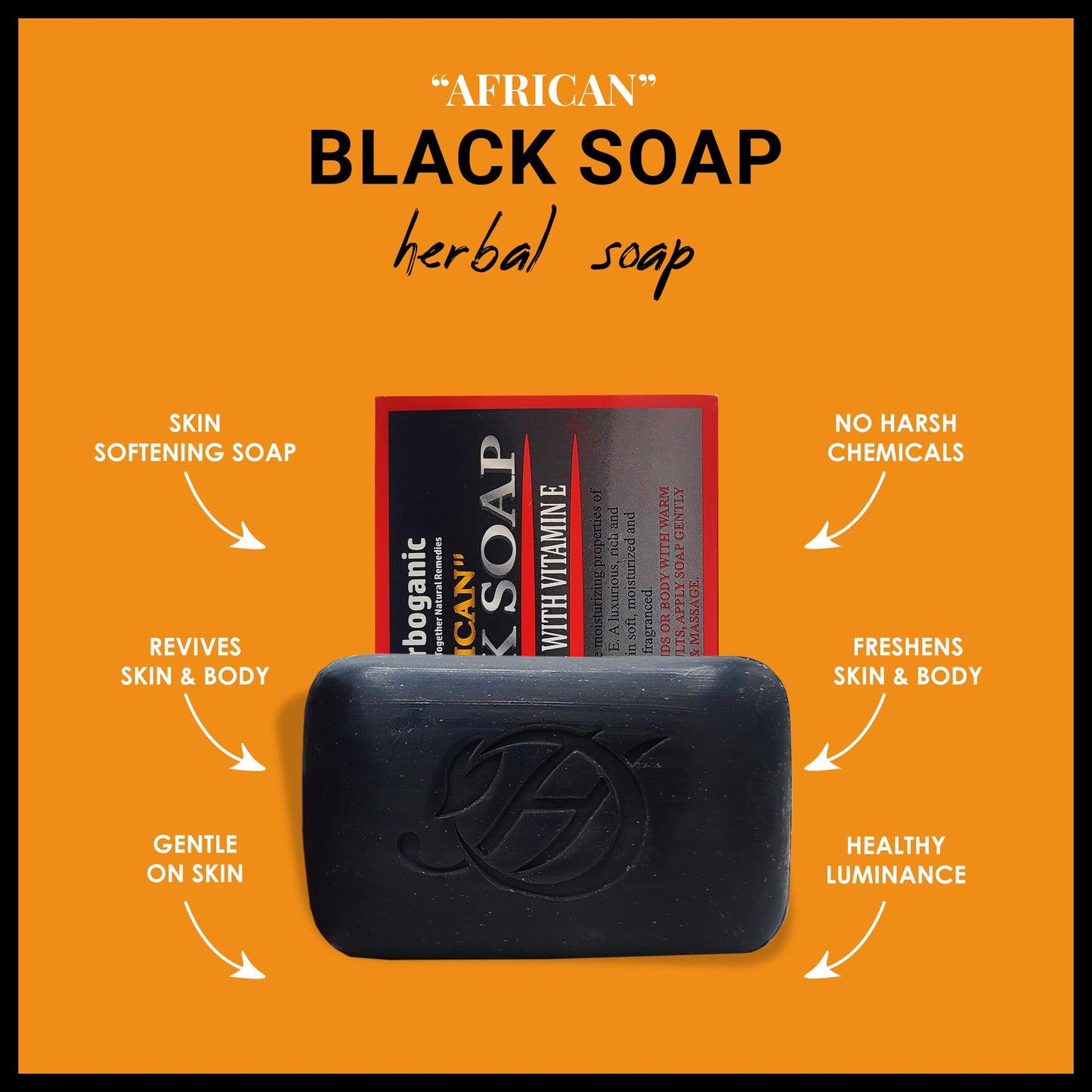 HERBOGANIC herbal Soaps pack of 6 for Men and Women Parent 5 Oz
