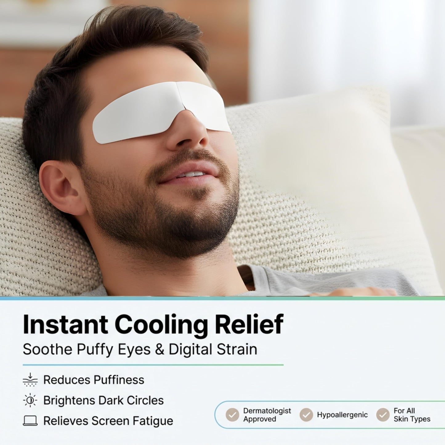 Glitch Cooling Hydrogel Eye Mask - Puffy Eyes, Dark Circles & Fatigue
