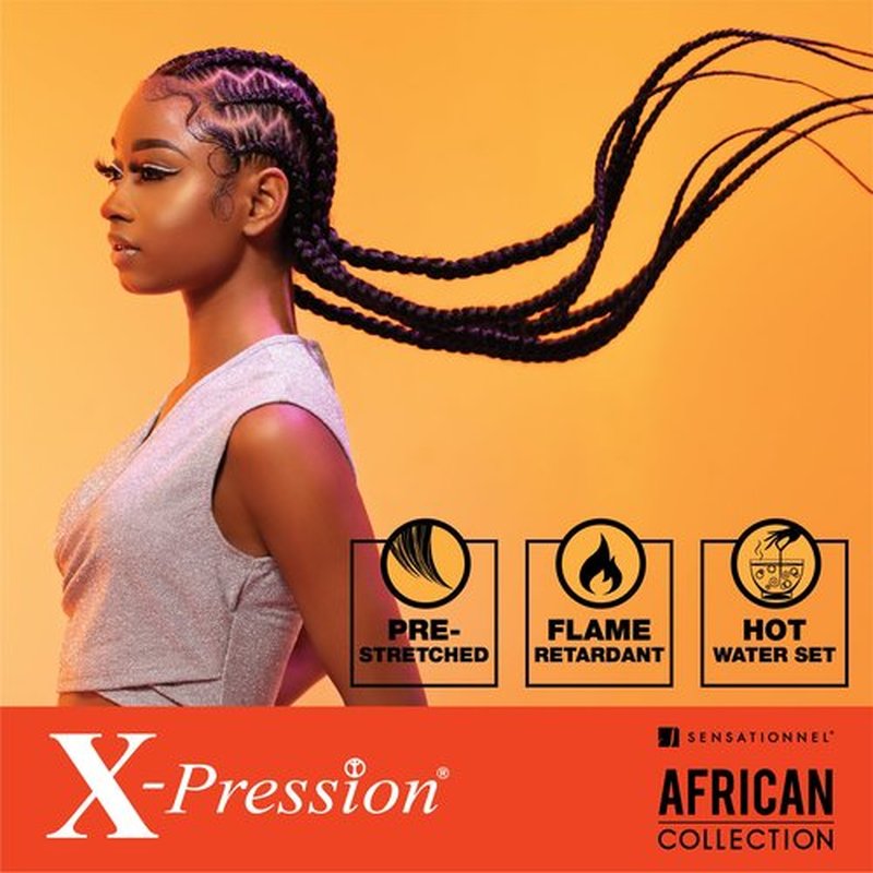 Sensationnel Xpression prestretched braiding hair - 3x xpression 58inch kanekalon fiber flame retardant smooth yaki braid - 3x x-pression 58 inch (3 pack, 613 BLONDE)