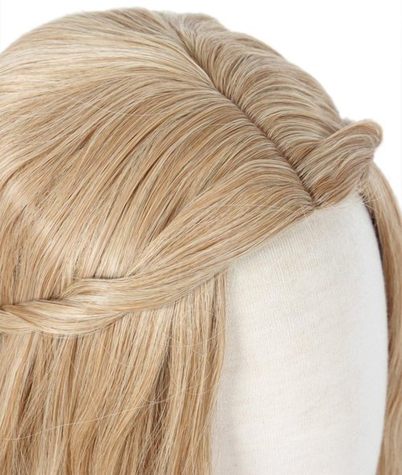 Linfairy 70S Long Blonde Wavy Hippie Wigs Halloween Cosplay Costume Wig for Women Party