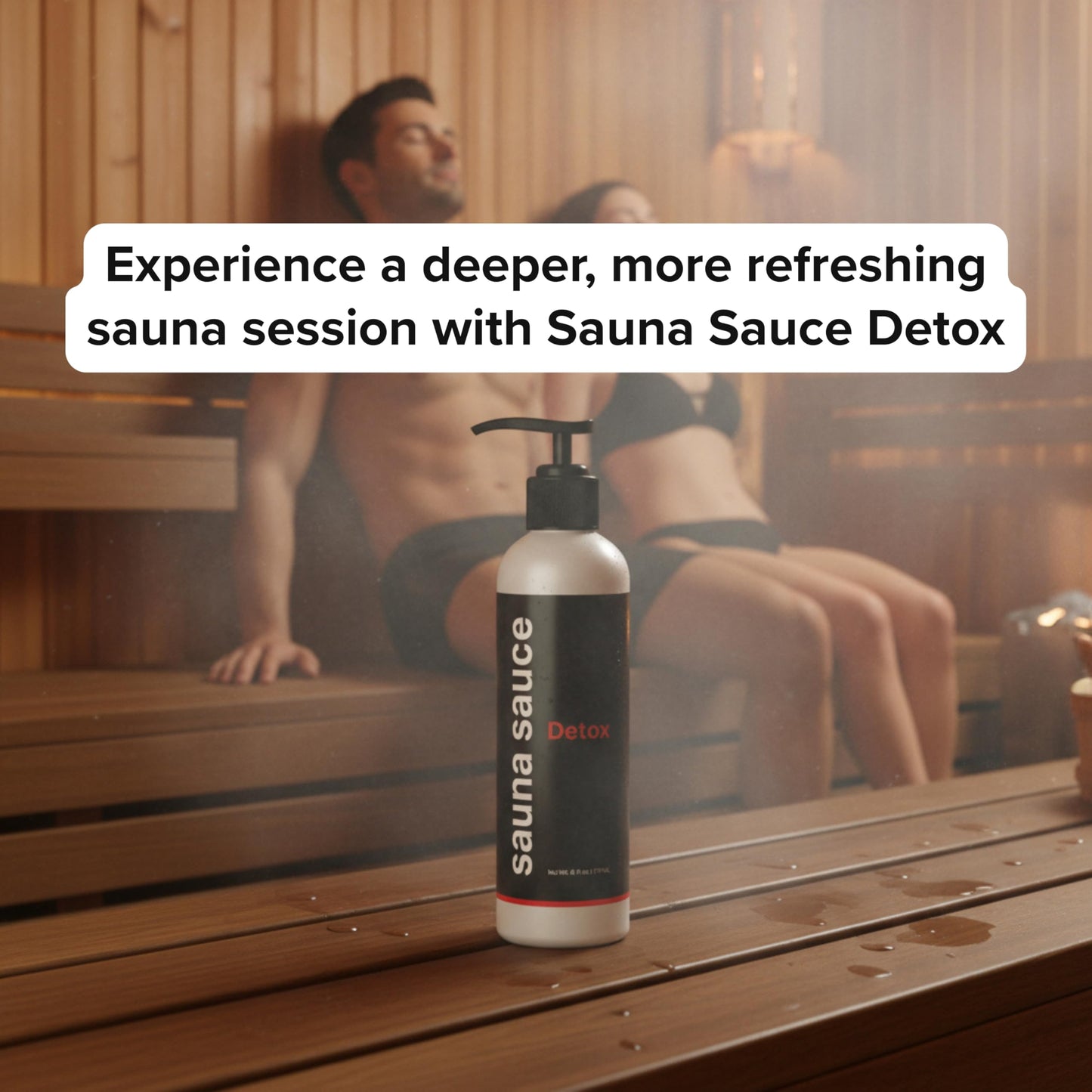 Sweet Vibes Sauna Sauce Detox – All-Natural Sauna Lotion with Glutathione & Castor Oil, Cooling Eucalyptus Peppermint Lotion for Detox, Recovery & Longer Sauna Sessions (6 fl oz)