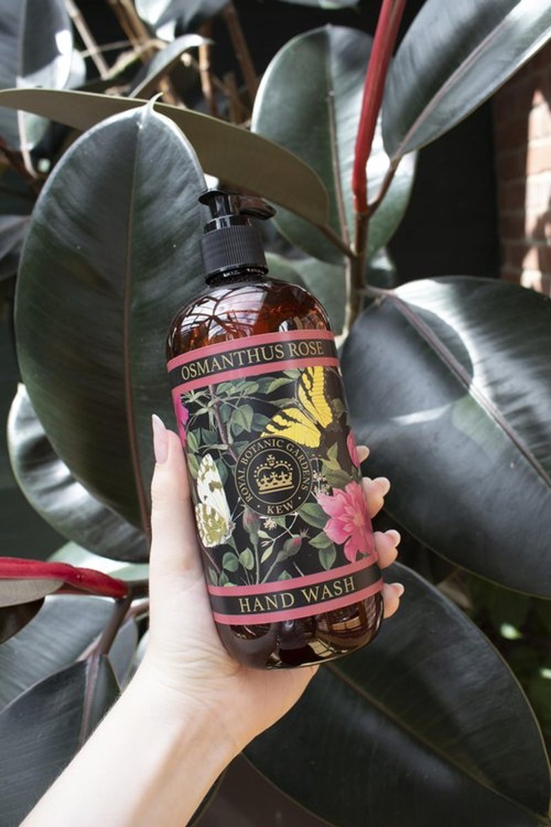 The English Soap Company Kew Gardens Luxury Hand and Body Wash, Refreshing Botanical Wash with a Rich Lather, Enriched with Soothing Aloe Vera and Vitamin E, Osmanthus Rose Scent 500ml