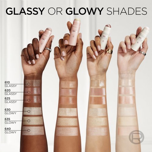 L’Oréal Paris Lumi Le Glass Highlighter Stick, Reflective, Translucent, Glassy Highlighter for Face and Body, 610 Glassy Pearl Eclat, 0.25 Oz