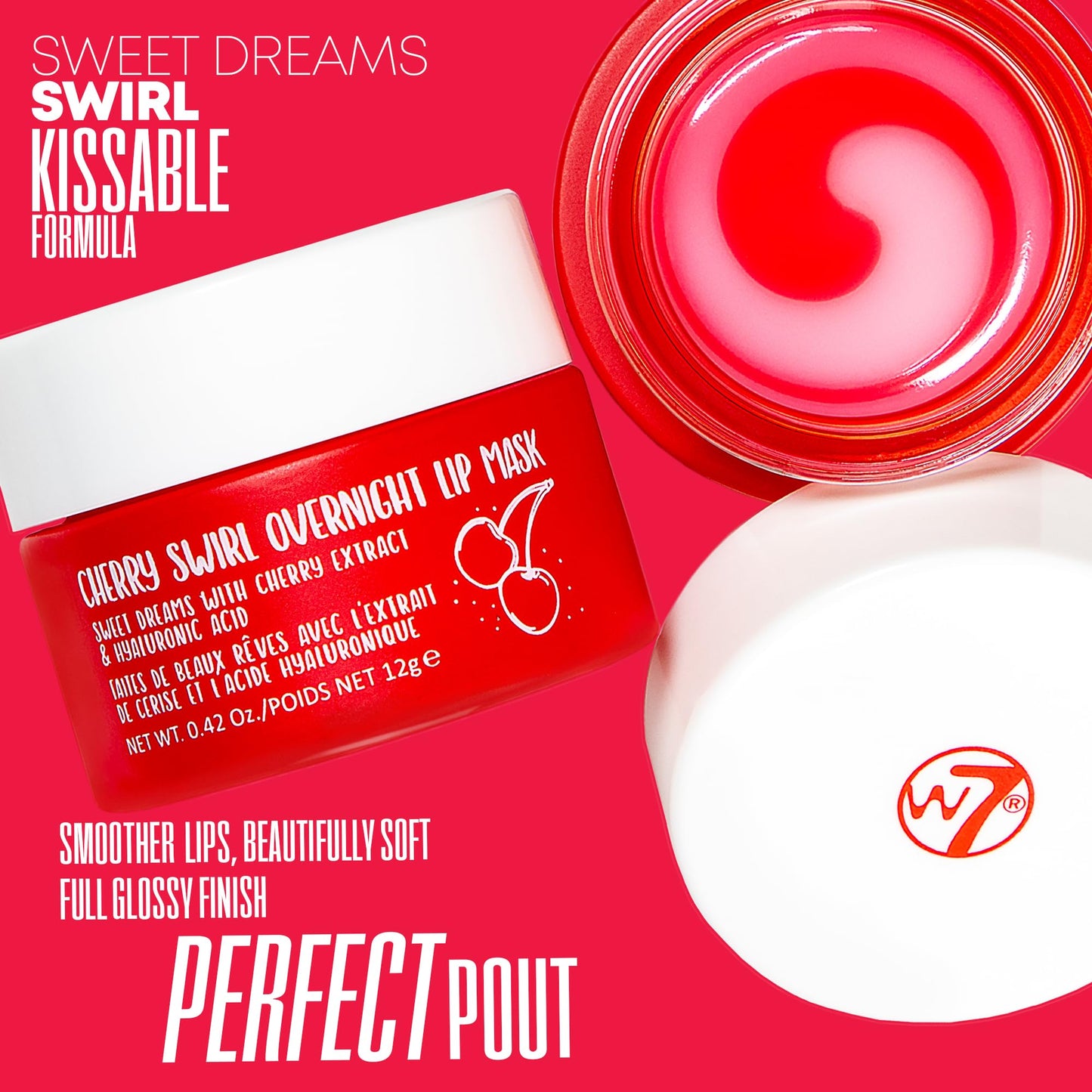 W7 Sweet Dreams Overnight Cherry Swirl Lip Mask