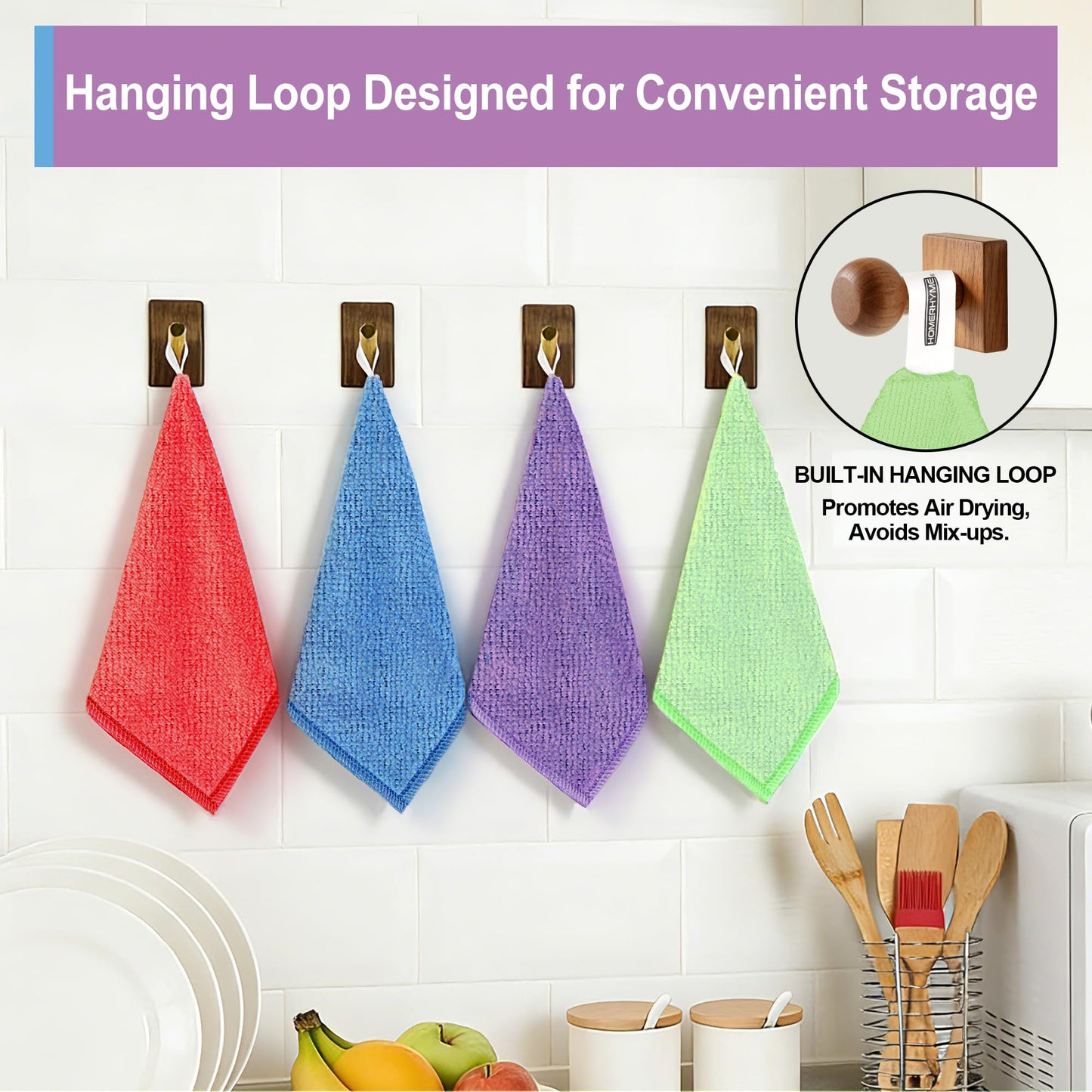 HOMERHYME Microfiber Cleaning Cloth, 150 Pack Cleaning Rags,12" X 11" Lint Free Dish Towels Wash Cloths, Reusable Microfiber Towels for Home and Kitchen Bathroom Apartment Cleaning Supplies, Assorted