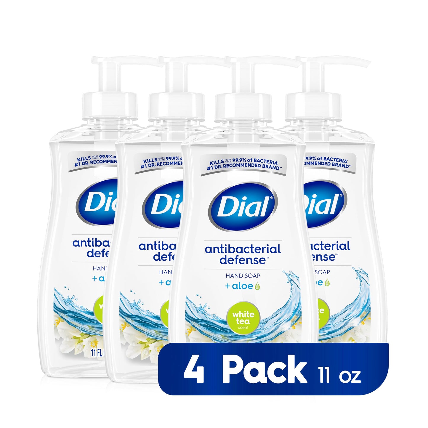 Dial Antibacterial Bar Soap 32 Pack & Liquid Hand Soap 4 Pack - Refreshing White Tea Scent, Moisturizing