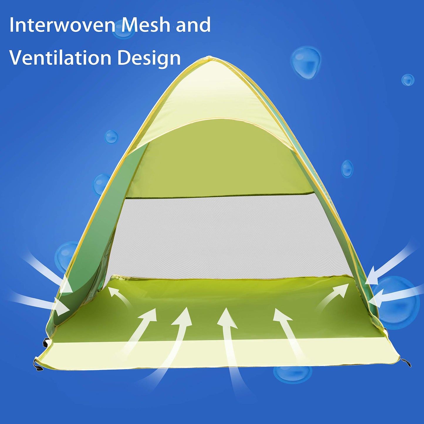Automatic Pop Up Instant Portable Outdoors Quick Cabana Beach Tent Sun Shelter