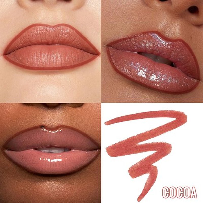 Lip Liner - Lip Liner Stain, Peel Off Lip Liner Tattoo, Long Lasting Lip Stain Peel Off with Natural Finish, Easy to Use, Waterproof, Smudge-proof, Transfer-proof, Highly Pigmented Color, Cocoa