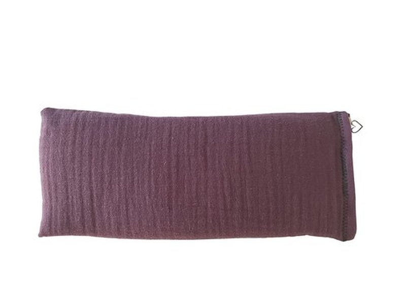 Peacegoods Unscented Eye Pillow - Soft & Soothing Gauze Cotton Filled with Flax Seed Weighted for Yoga Meditation Headache Relief Sleep Massage - Purple Plum