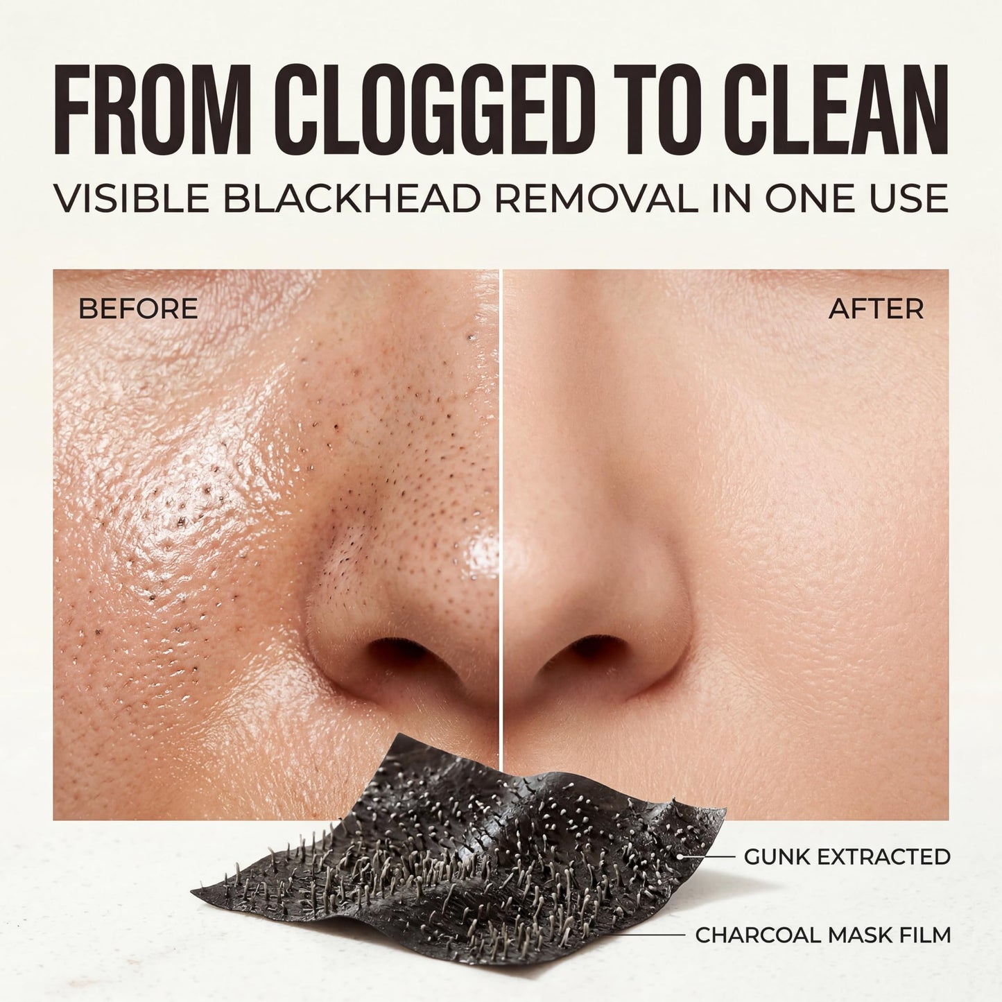 Black Mask Peel Off Face Mask with Activated Charcoal Powder – Korean Blackhead Remover Mask for Nose & Face, Pore Cleaner, Clay Mask & Strips Alternative, Face Mask Skincare for Men & Women, Gift Set