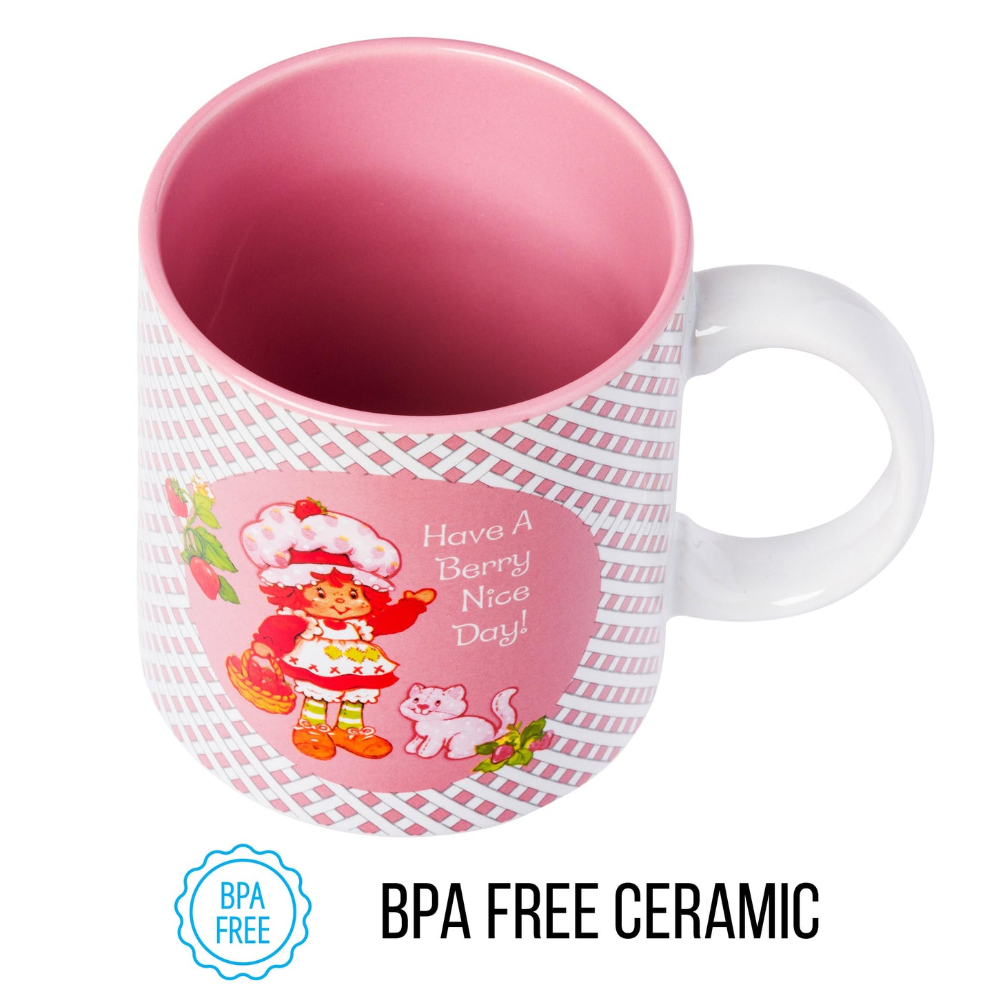 Silver Buffalo Strawberry Shortcake and Custard, Ceramic Mug, 20oz