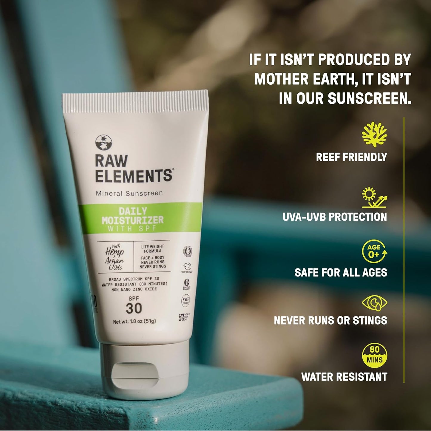 Daily Lifestyle Moisturizer with SPF 30 - Bio-Resin, Reef-Safe, Water Resistant, 1.8 oz