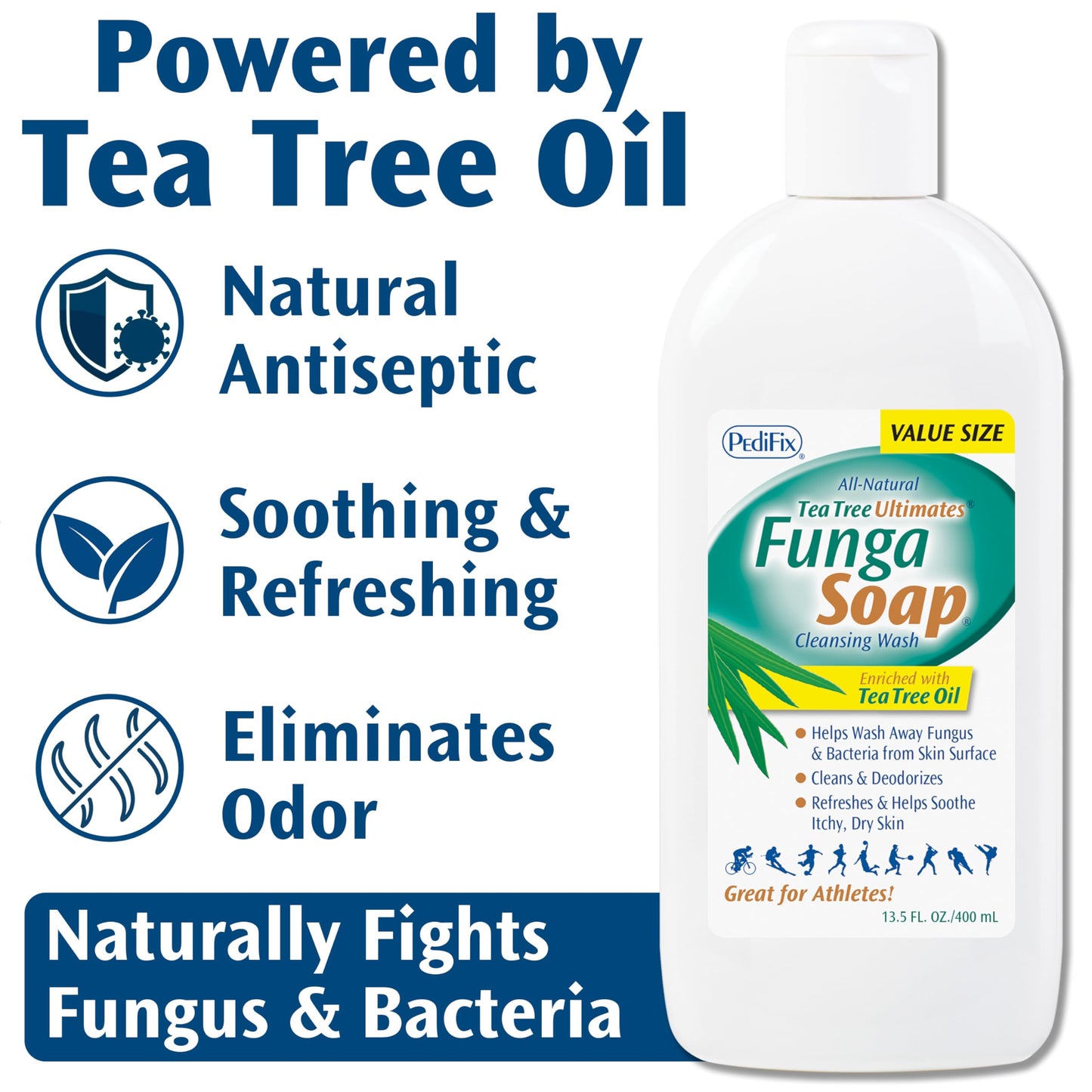 Pedifix FungaSoap Tea Tree Foot & Body Cleansing Wash, 13.5 fl oz