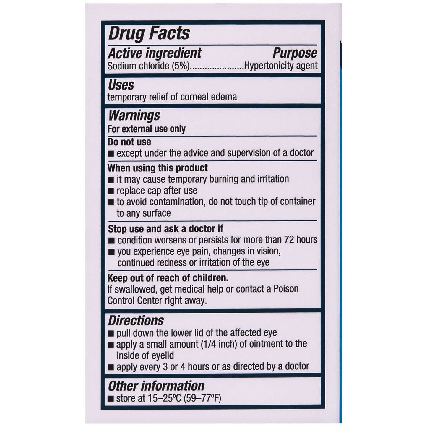 Bausch + Lomb Muro 128 Ointment, Temporary Relief of Corneal Edema, Eye Care, Sodium Chloride Hypertonicity Ophthalmic 5% Ointment, Twin Pack, Two 3.5 g (0.12 Oz) Tubes, 0.25 Ounce Total