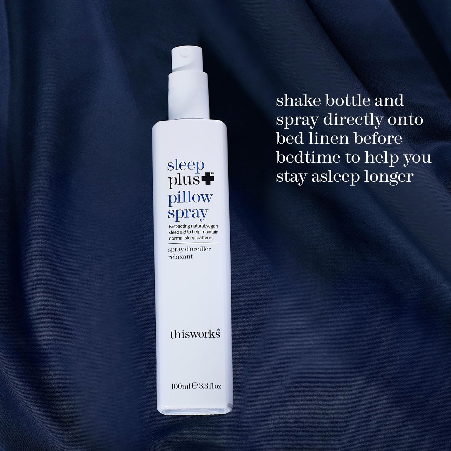 Thisworks sleep plus pillow spray Fast-Acting Natural Rest with Essential Oils of Lavender, Vetivert and Camomile, 100ml, 3.3 fl oz