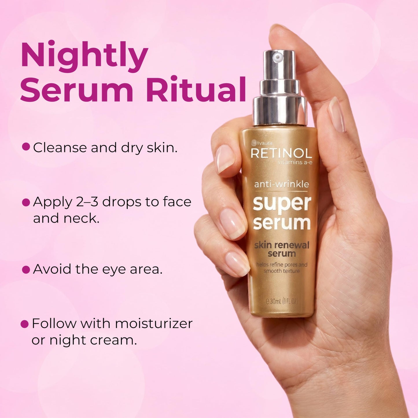 LIVAURA Retinol 6X Super Serum for Women - Anti-Aging Wrinkle Repair Serum
