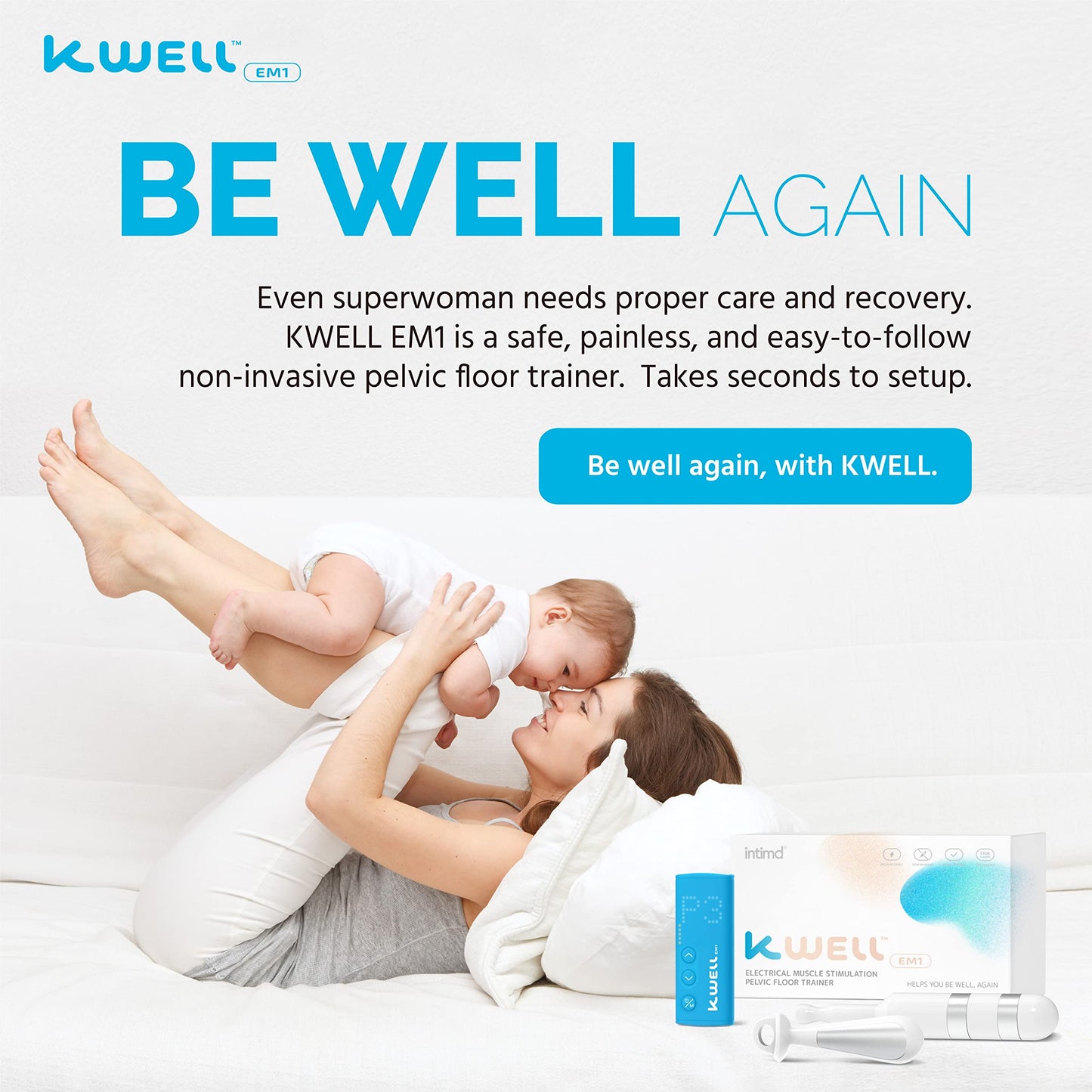 KWELL Smart Auto Kegel Exercise Urinary Incontinence Treatment Device for Women Electrical Muscle Strengthener Stress Urge Urinary Incontinence, Bladder Control, FDA 510K Cleared