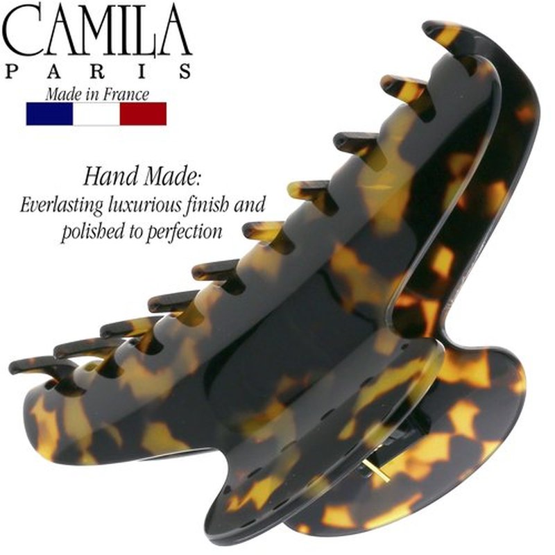 Camila Paris CP3030 French Hair Clip for Women Thick Hair for Long Curly Wavy Hair, Handmade Tokyo, Girls Hair Claw Clips, Durable Styling Big Claw Clip for Thick Hair, Strong Hold Grip Made in France