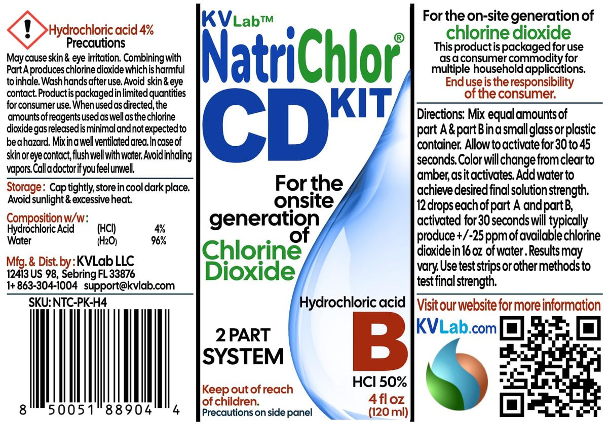 The Original NatriChlor CD Set w/Accu-Drop Bottles HCL Extra Large Size (8 oz Total)
