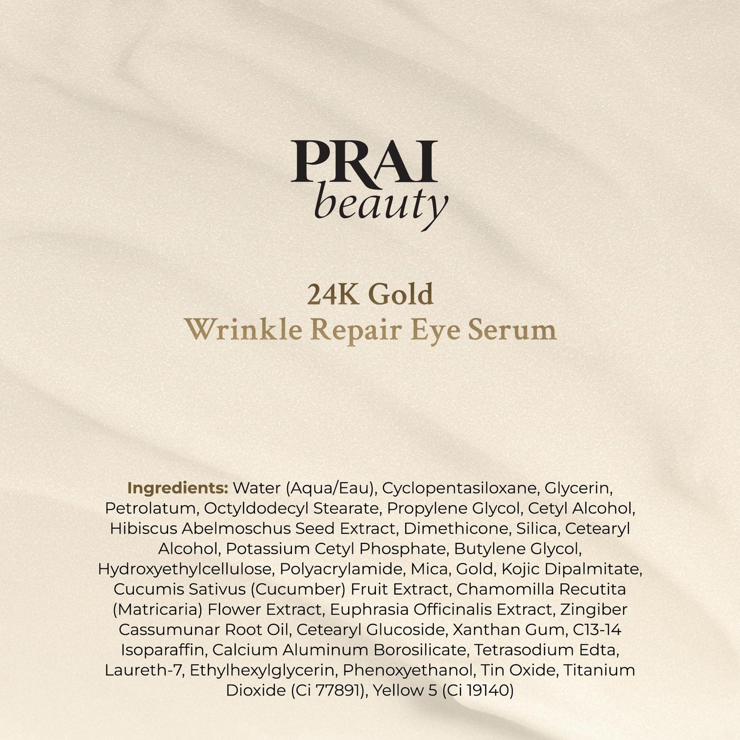 PRAI Beauty 24K Gold Wrinkle Repair Eye Serum - Anti-Aging & Anti-Wrinkle Serum - 0.5 Oz