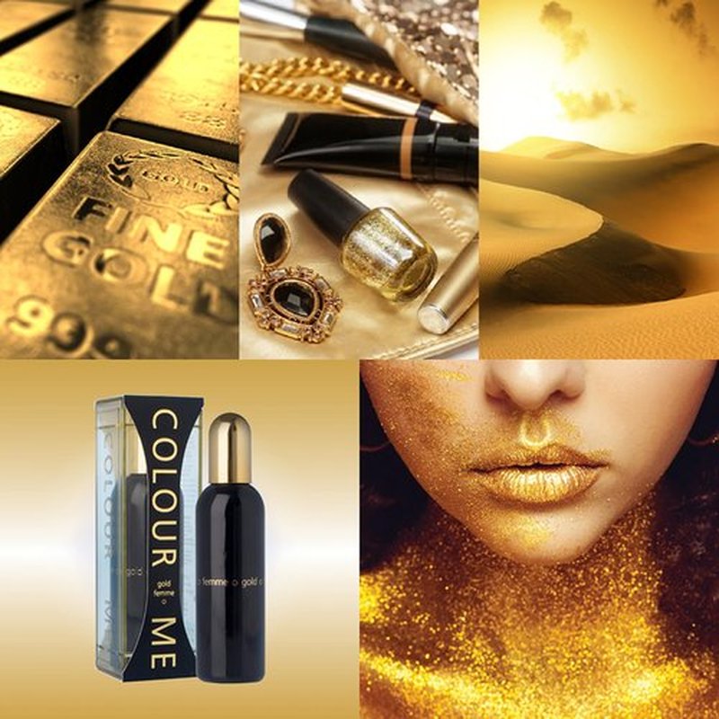 COLOUR ME Gold Femme by Milton-Lloyd - Perfume for Women - Floral Fruity Scent - Opens with Raspberry and Neroli - Blended with Jasmine and Lily - For Elegant, Stylish Ladies - 1.7 oz EDP Spray