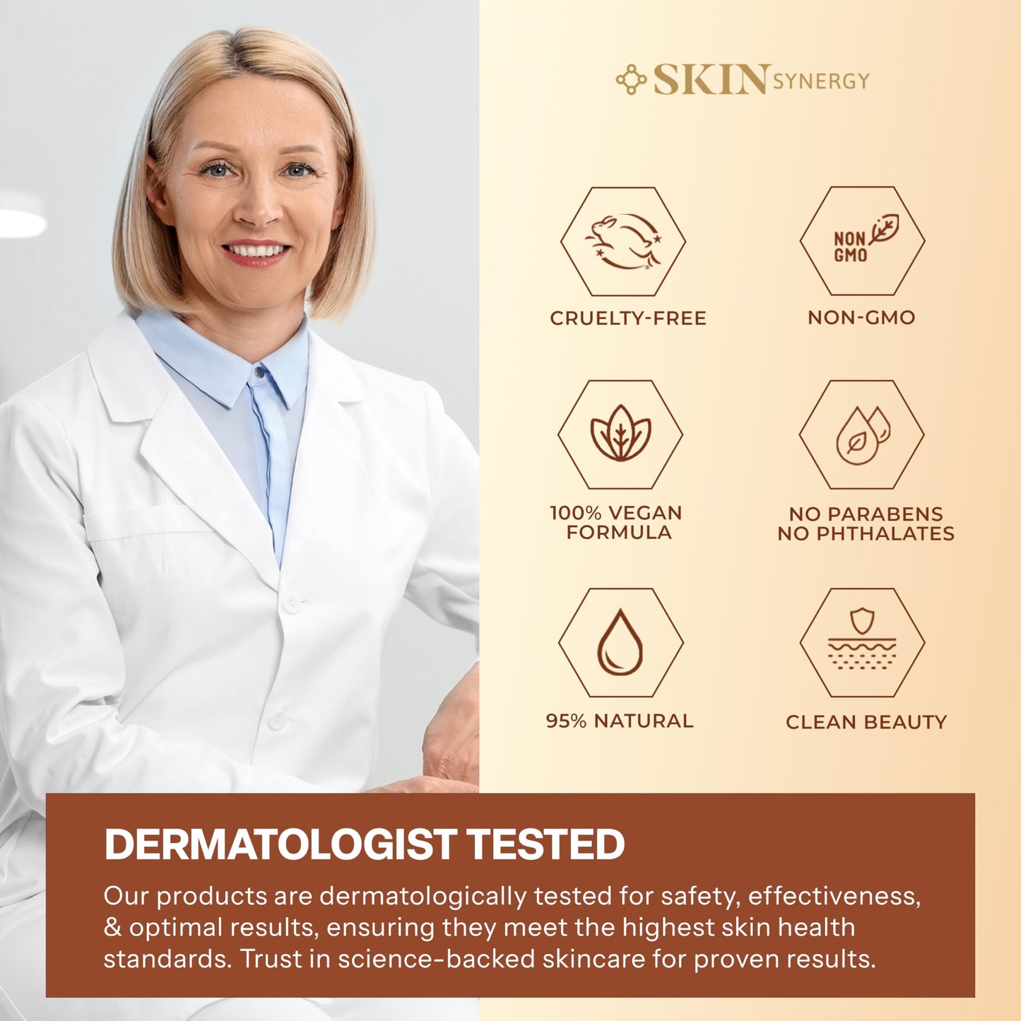 Skin Synergy Collagen & Vitamin E Face Serum – Hydrating, Firming & Nourishing Formula – Dermatologist Tested, Anti-Aging, Korean Skin Care – Clean Beauty, Cruelty Free, Vegan – 1.69 Fl Oz