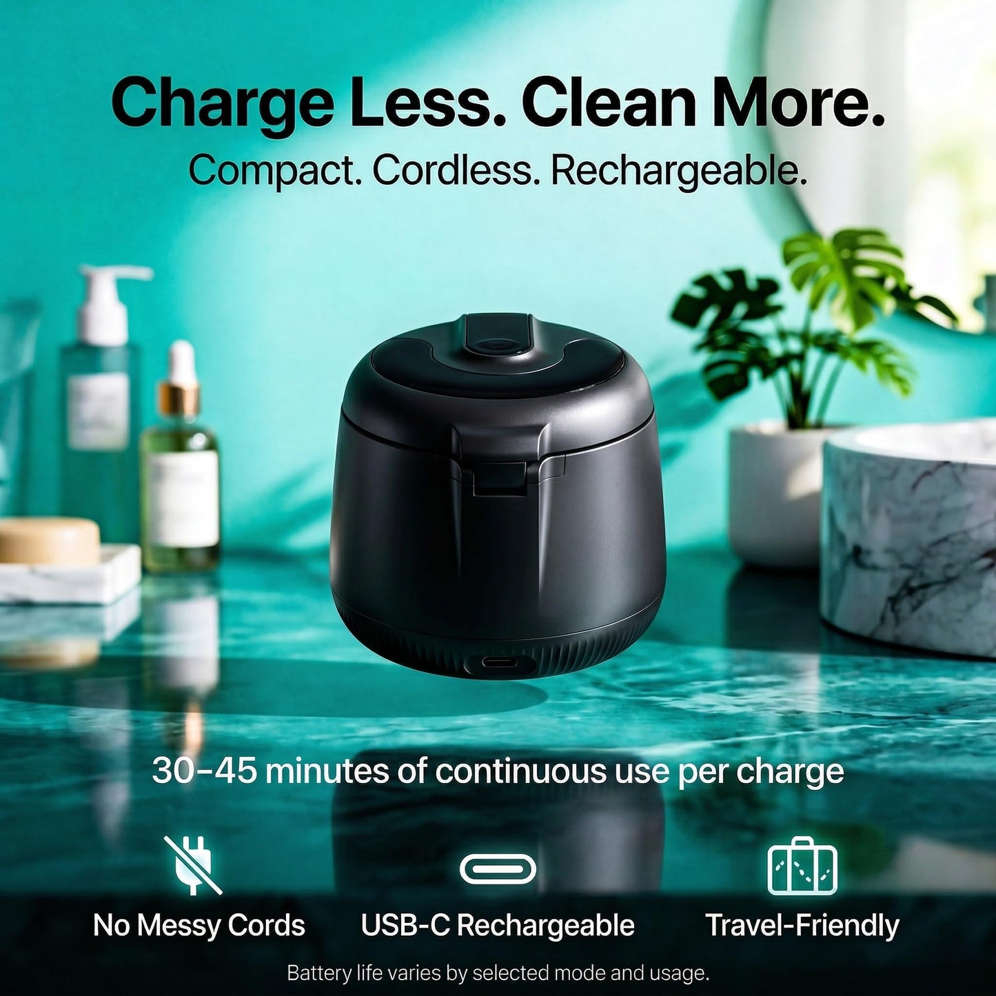 COJA Dental Cleansing Pod PRO + UV | Rechargeable Ultrasonic Retainer Cleaner Machine | 48kHz Ultrasonic Dental Pod for Mouthguard, Dentures & Aligners | 3 Cleaning Modes | Tablets Included