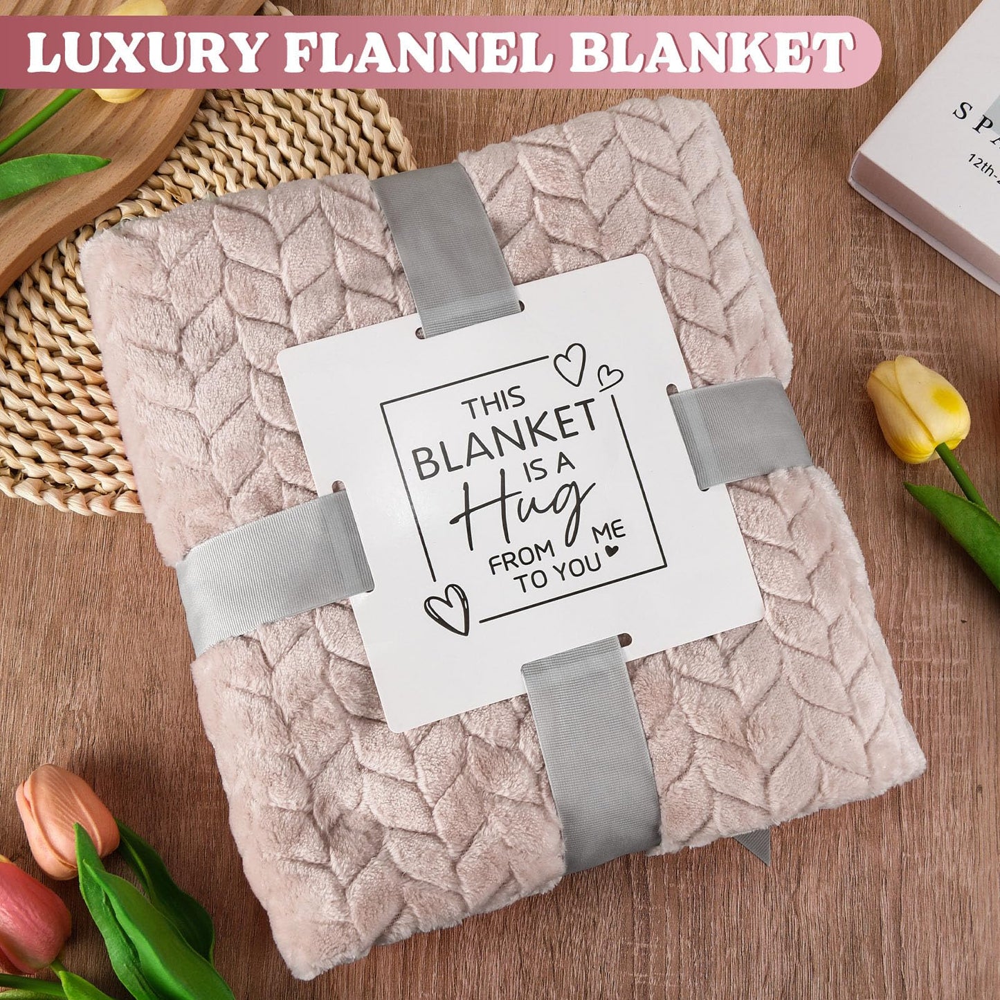 Newwiee 12 Pcs New Mom Package After Baby New Mom Gifts Set After Birth Baby Shower Gift Set with Blanket Postpartum Essentials for Mother Kit Pregnancy Gifts for First-time Mothers(Pink,Elegant)