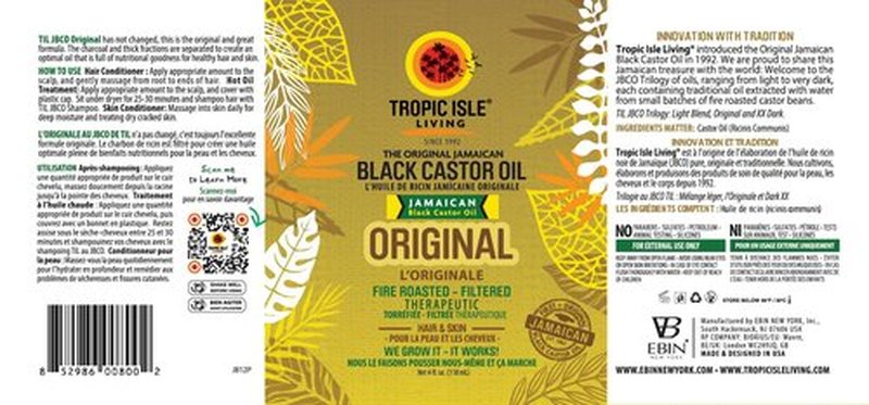 Tropic Isle Living Jamaican Black Castor Oil (1, 4oz)