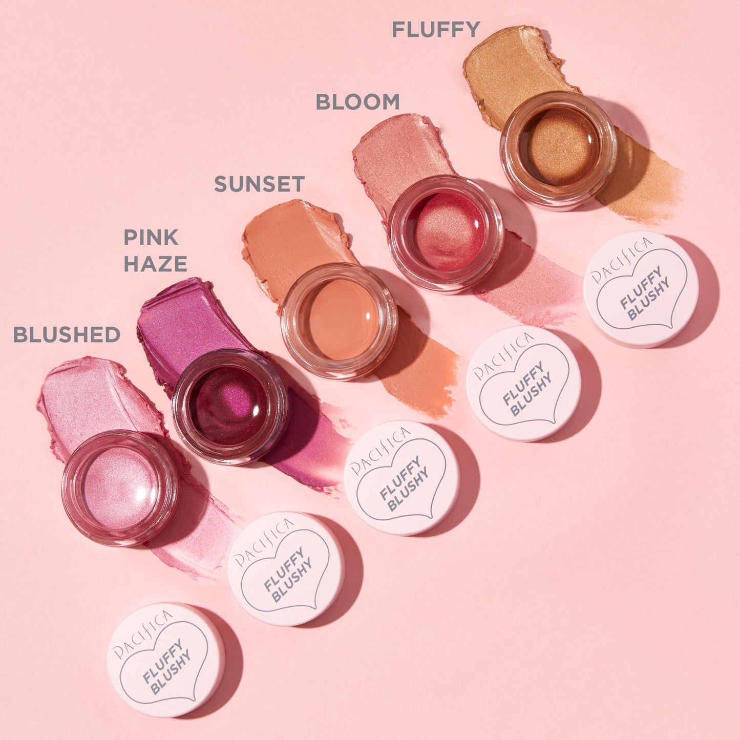 Pacifica Fluffy Blushy Cream Blush – Face Makeup - Bloom Bright Fuchsia Air-Whipped Cheek & Lip Color, Bold Buildable Pigment, Lightweight, Buildable, Dewy Finish, Vegan Collagen Infused Clean Beauty