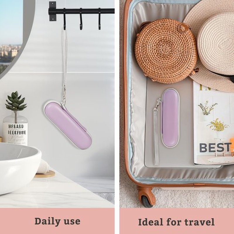 ProCase Hard Travel Case for SolaWave 4-in-1 Facial Wand, EVA Protective Case for Radiant Renewal Wand, Women Face Skincare Wand Storage Room for USB Cable Charger -Purple